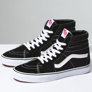 Sk8-Hi Black & White Hightop Vans